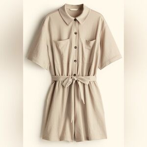 NWT H&M Women’s Dressy Romper With Elastic Waistband and Belt. Size: XL.